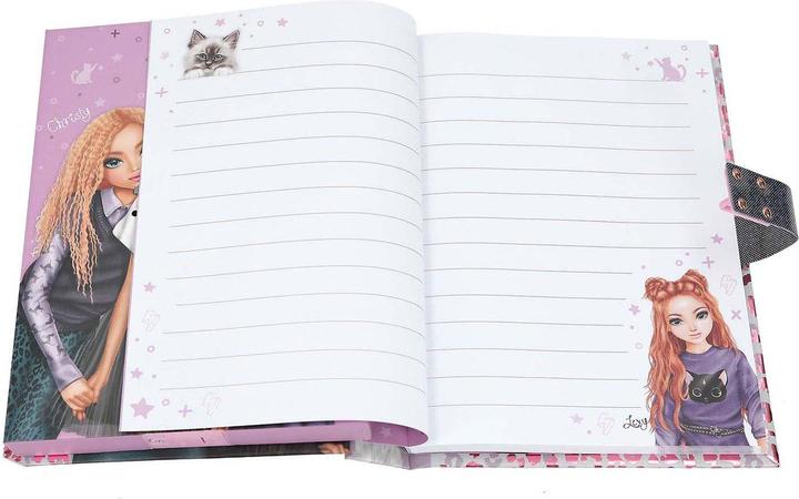 Productafbeelding Depesche TOPModel geheime code dagboek met geluid REBEL KITTY (20,5 x 15 cm, Rijen, Hardcover)
