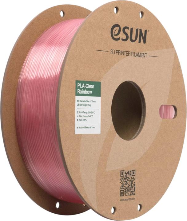 Immagine prodotto eSUN PLA CLEAR 1,75mm PINK CRYSTAL 1kg (PLA, 1.75 mm, 1000 g, Pink)