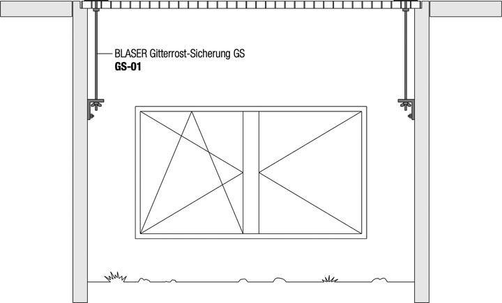 Produktbild Blaser Einbruchschutz Gitterrost-Sicherung