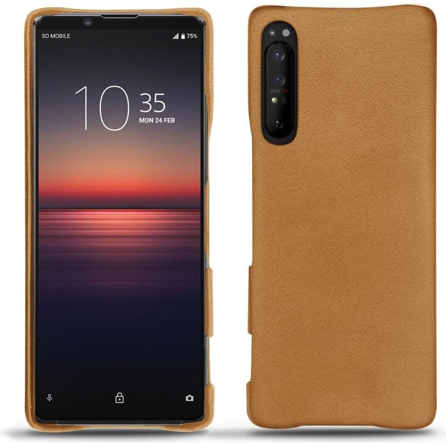 Noreve Lederschutzhülle (Sony Xperia 1 II), Smartphone Hülle, Braun