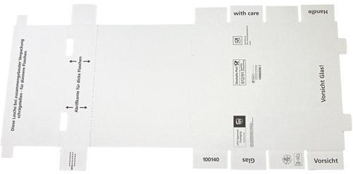 Actual product image Transpak Bottle carton PTZ 2-wall dimensions 105x100x425mm quality 2.3BC white postmarked brown (30 pcs., 10.50 x 10 x 42.50 cm)