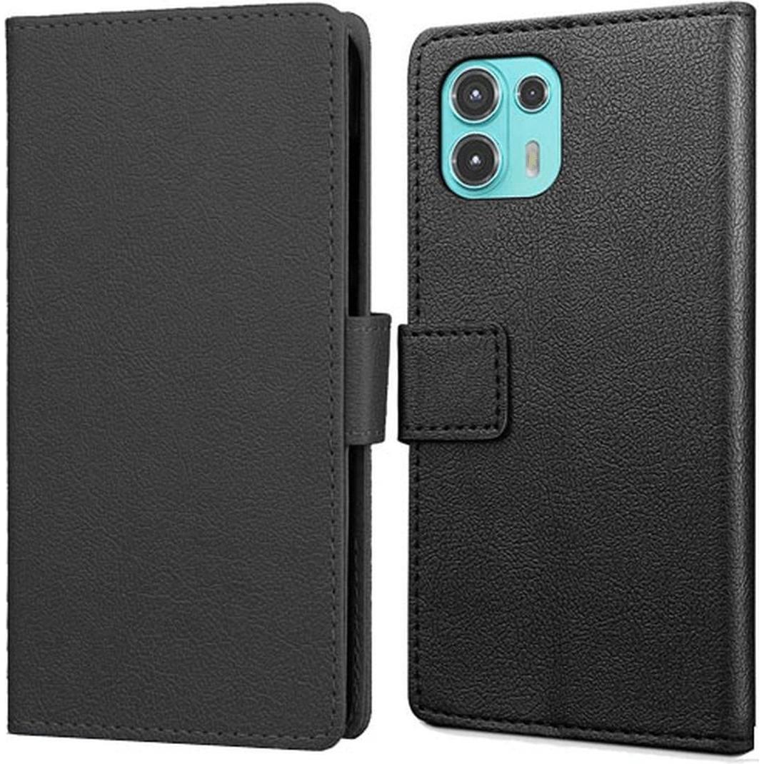 Just in Case PU-Leder Book Case Schwarz Motorola Edge 20 Lite (Motorola Edge 20 Lite), Smartphone Hülle, Schwarz