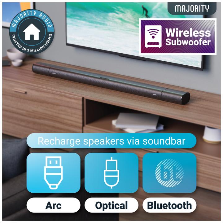 Actual product image Majority Everest 5.1 Dolby Audio Soundbar EU (300 W, 5.1 channels)