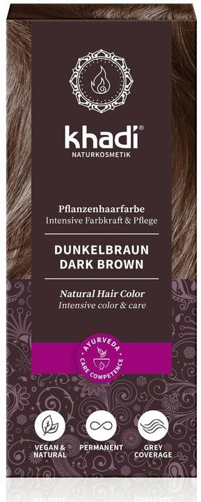 Actual product image Khadi Plant hair color (Dark Brown)