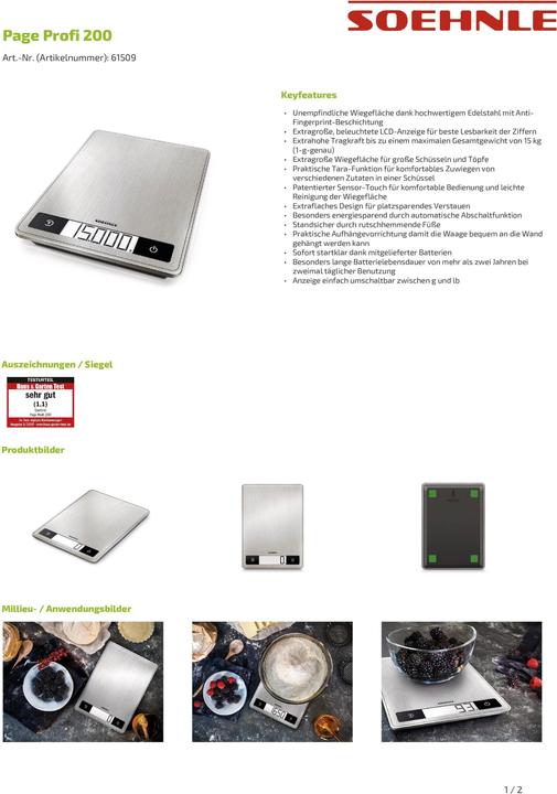 Produktbild Soehnle Page Profi 200