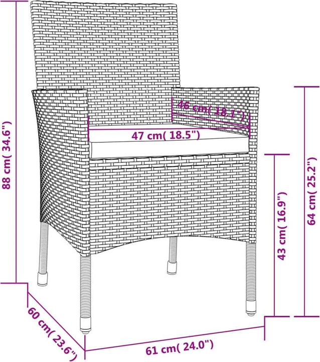 Produktbild vidaXL Garten Bistro Set