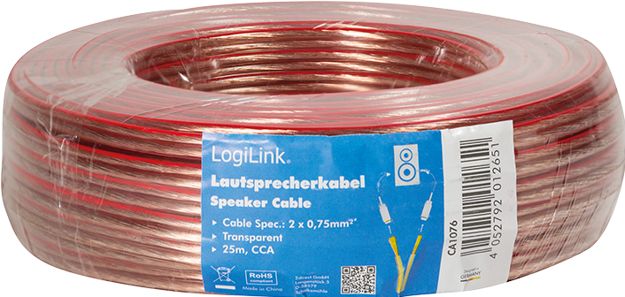 Actual product image LogiLink CA Loudspeaker cable (25 m, 0.75 mm²)