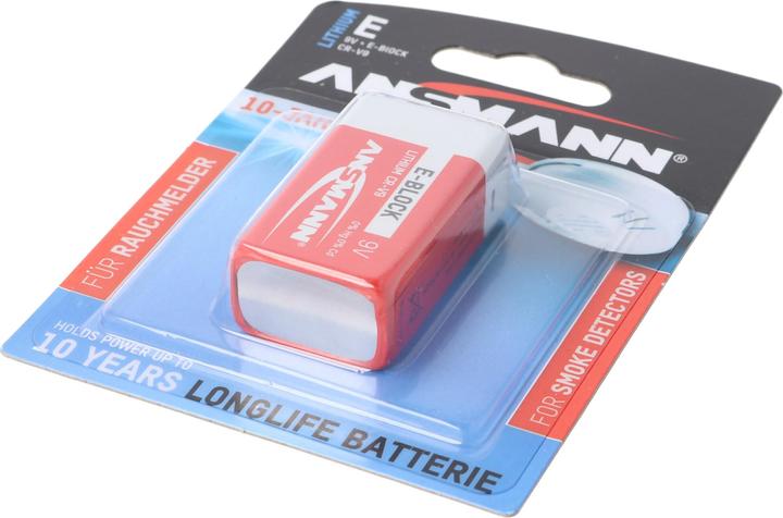 Produktbild Ansmann Batterie 9V E-Block speziell für Rauchwarnmelder (1 Stk., 9V Block)