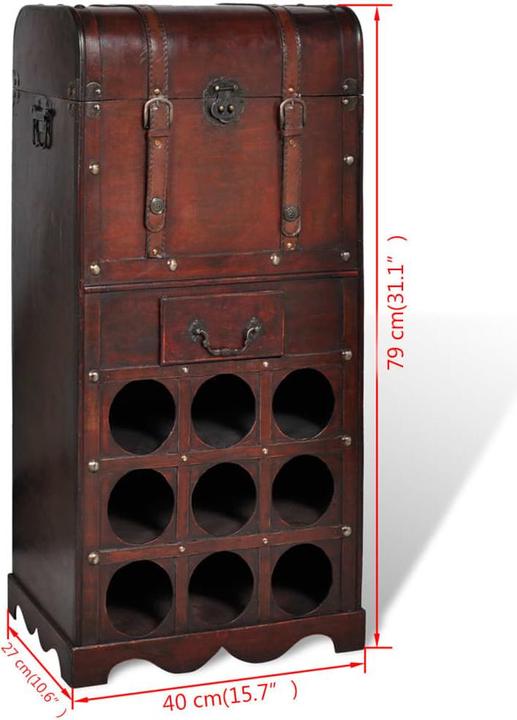 VidaXL Thana (40 x 27 x 79 cm, 9 Fl.)