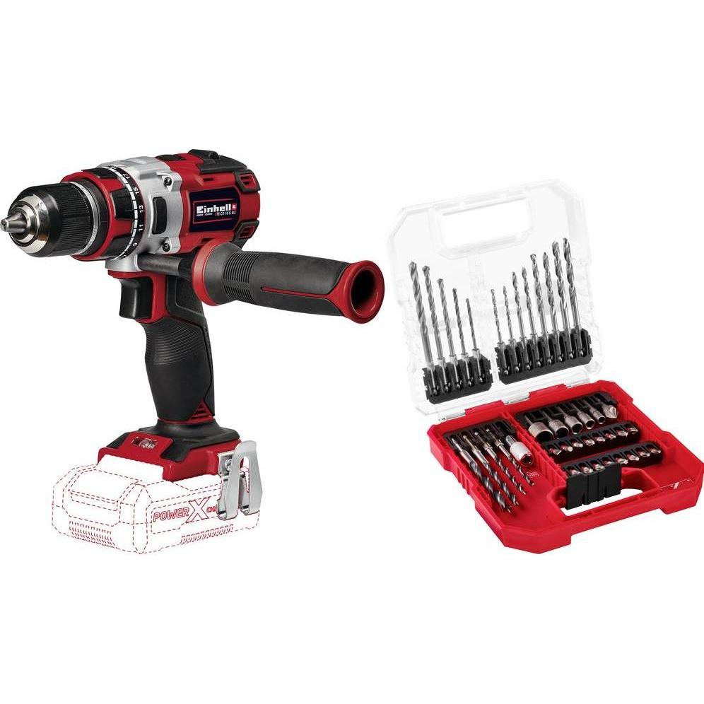 Einhell, Bohrmaschine + Akkuschrauber, Li BL-Solo 1692587+2936803 Akku-Bohrschrauber 18 V Li-Ion inkl. 40-tlg. Bit- und ...
