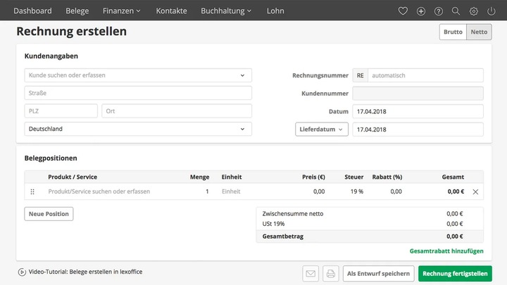 Actual product image Lexware lexoffice - XL (365 days) (Download) (1 User, 12 months)