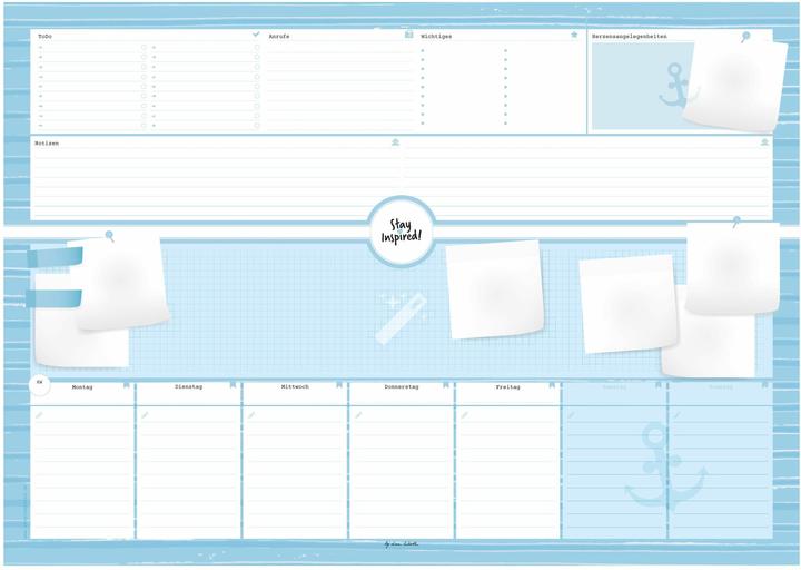 Produktbild Schreibtischunterlage, Abrissplaner mit Wochenplaner 2019 (59.4 x 42 cm)