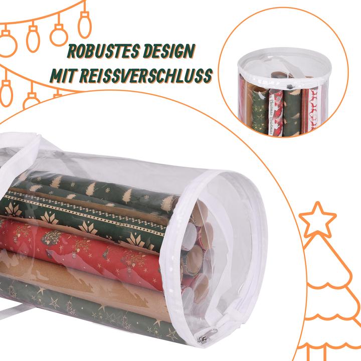 Produktbild Relaxdays 2x Geschenkpapier-Aufbewahrung (22 cm, 2x)