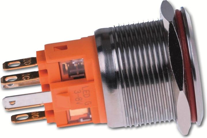 Produktbild Joy-it BUTTON22B-M-GR Tastschalter 250 V/AC 7 A 1 x Ein/(Aus) IK10, IP67 tastend 1 St.