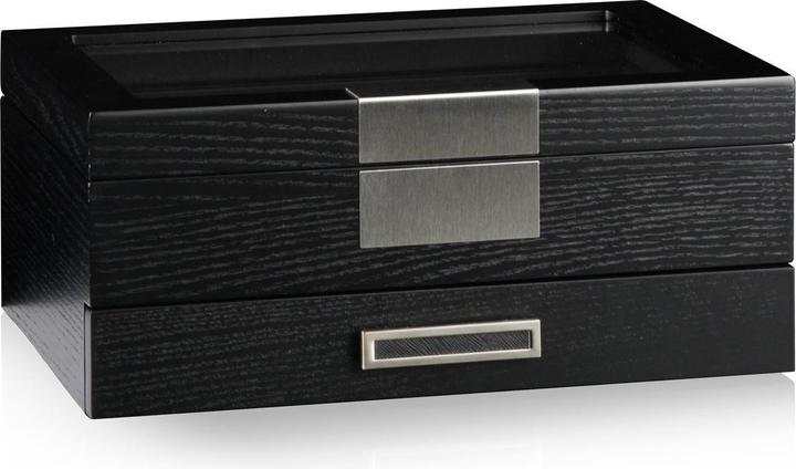 Produktbild Heisse & Söhne Uhrenbox Monteray 10+ Esche - Schwarz Seidenmatt