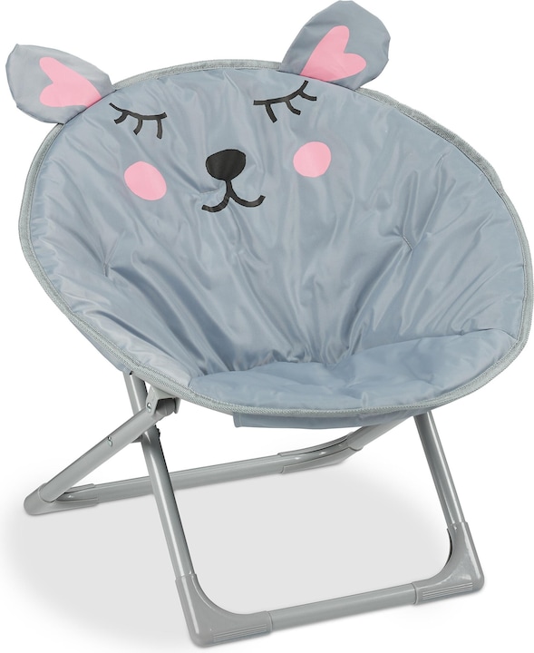 Actual product image Relaxdays Foldable Kids Moon Chair, Camping Seat (High chair)