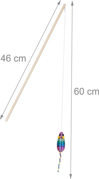 Actual product image Relaxdays 5x cat fishing rod