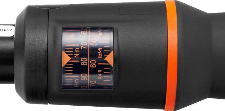 Actual product image Bahco Mechanical click-on torque spanner, adjustable, with window scale & fixed through-ratchet (1/2", 20 - 100 Nm)