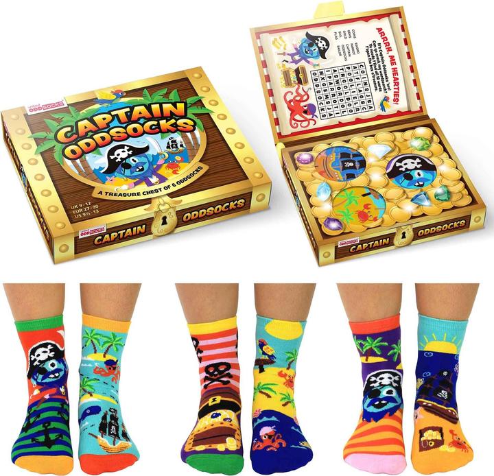 Actual product image United Oddsocks Captain Oddsocks (pack of 3, 27 - 30)