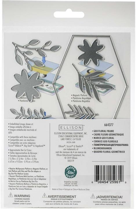 Image du produit Sizzix Thinlits Die Set 12PK Geo Floral Frame par Lisa Jones