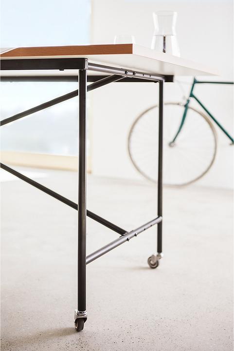 Produktbild Novigami Büro Set | Bürotisch Yori | Klappbar | Mit Rollen | HxB 790 x 1600 mm | Inkl. Bürostuhl Lokai | Schw