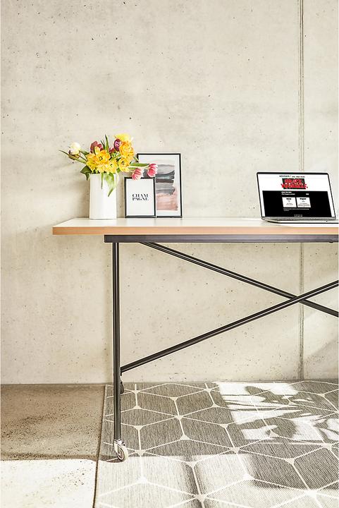 Produktbild Novigami Büro Set | Bürotisch Yori | Klappbar | Mit Rollen | HxB 790 x 1600 mm | Inkl. Bürostuhl Lokai | Schw