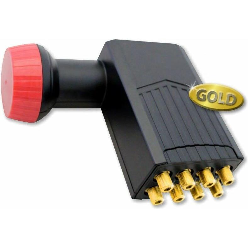 Megasat Diavolo Satellitenantennen-Umwandler (Octo LNB, Unysat), LNB, Schwarz, Rot