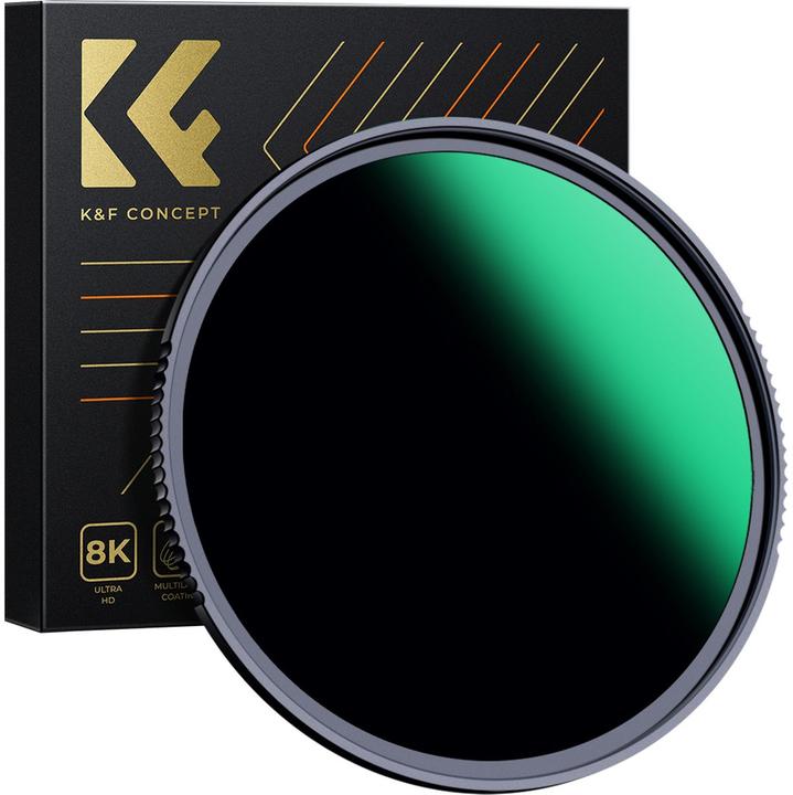 Actual product image K&F Concept 67MM ND1000 Filter HD Waterproof Anti Scratch 28 Layer Green Coatings (Nano-X Series) (67 mm, Neutral density filter)