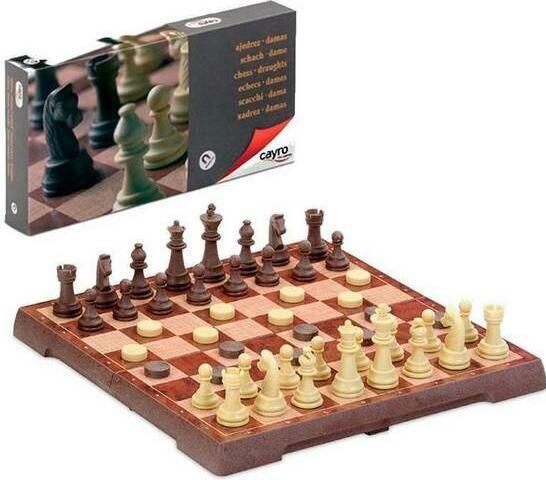 Actual product image Cayro Chess and checkers board 453 disc storage