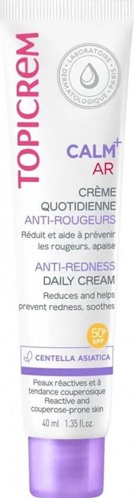 Actual product image Topicrem Calm AR Anti-Redness Daily Cream 40ml SPF50 Soothing Couperose (40 ml, Day cream, SPF 50)