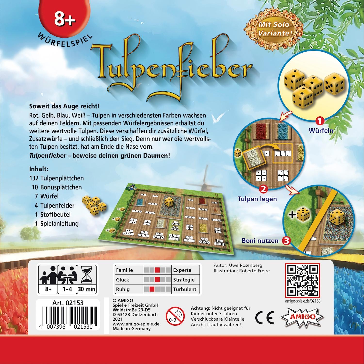 Thumbnail - Amigo Tulpenfieber, d ab 8 Jahren, 1-4 Spieler, Würfelspiel, mit Solo-Variante (Deutsch)