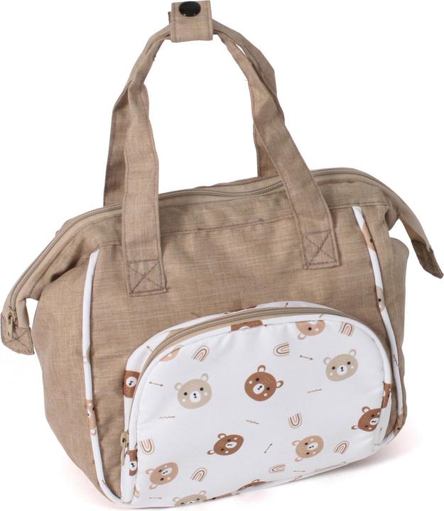 Fiori viola, Orso - Beige