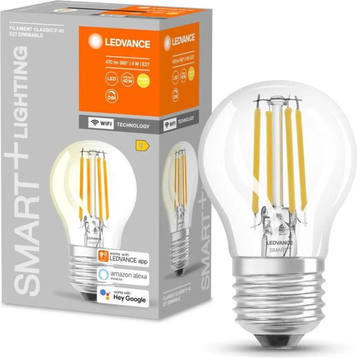 Actual product image Ledvance Smart+ Wifi Filament Mini Bulb (E27, 4 W, 470 lm, 1 x, E)