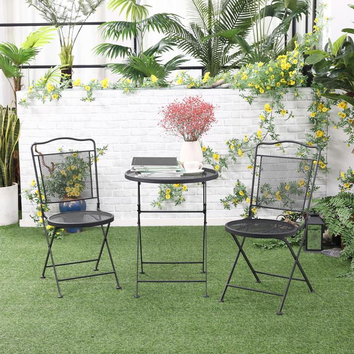 Produktbild Outsunny Gartenmöbel-Set mit 2 Stühle (52 cm)