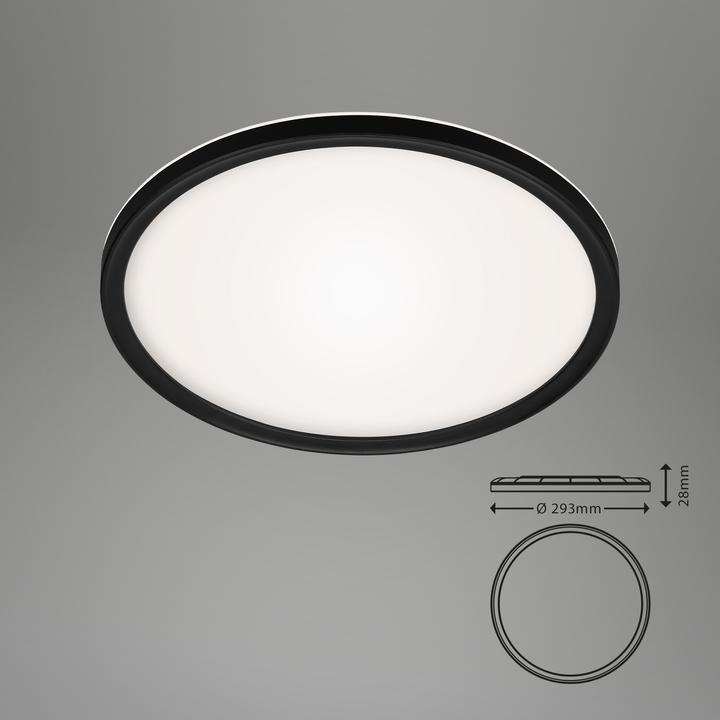 Produktbild Briloner Ultraflaches LED Panel mit LED Backlight,schwarz, 1xLED/18W (2400 lm)