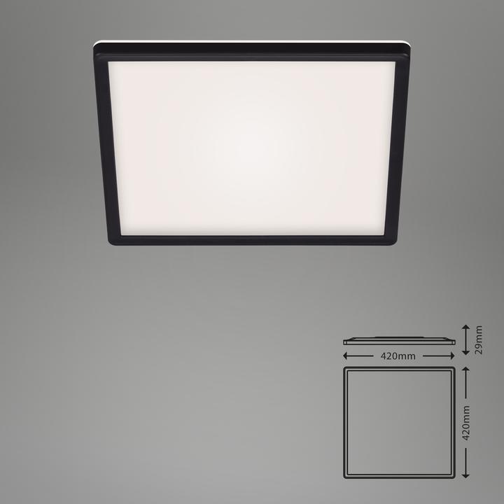 Actual product image Briloner Ultra slim LED panel with LED backlight, black,1xLED/22W (3000 lm)