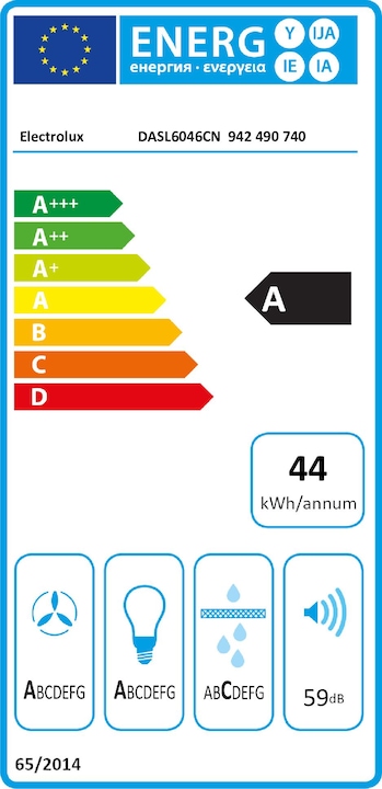 Etichetta energetica Electrolux DASL6046CN (Sottostruttura cappuccio)
