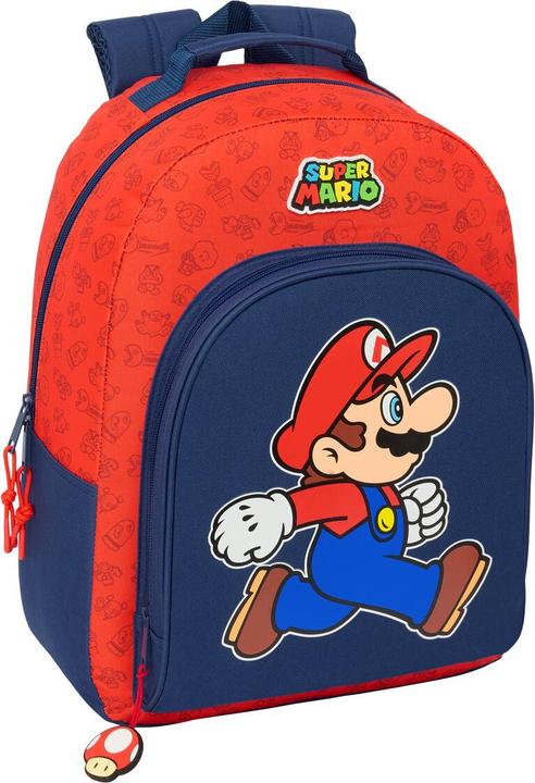 Super Schulrucksack Mario Trick Rot Dunkelblau 32 x 42 x 15 cm (15 l)