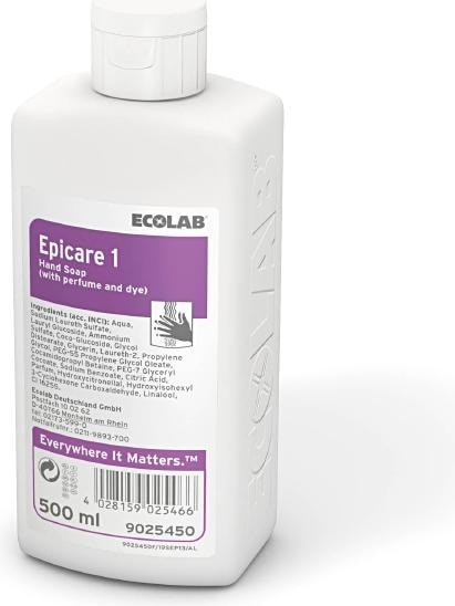 Actual product image Ecolab Epicare1 5 L Washing Lotion Mild Washing Lotion for Gentle Hand Cleaning (Liquid soap, 500 ml)