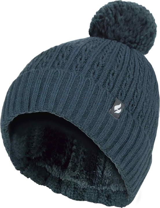 Image du produit Heat Holders Thermo Mütze mit Zopfmuster Stricken | Winter Bommelmütze