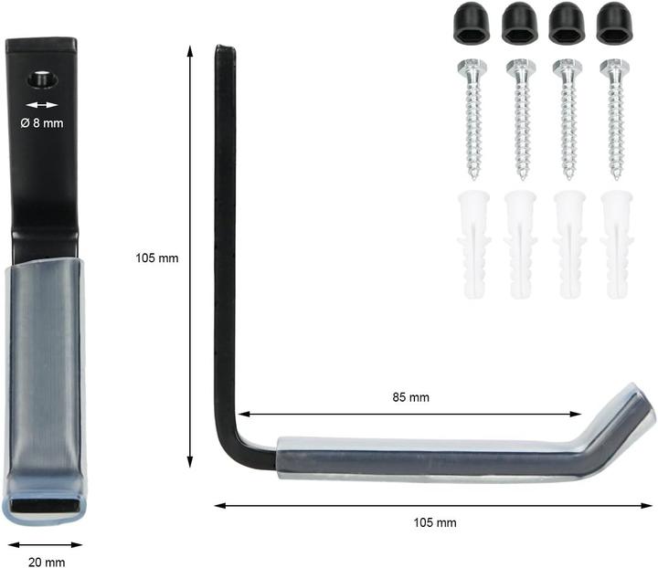Immagine prodotto ECD Germany Autoreifen Wandhalterung Set