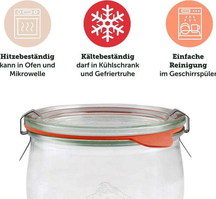 Produktbild Weck Tulpenglas RR100 mit Deckel (1 Stk., 0.58 l)