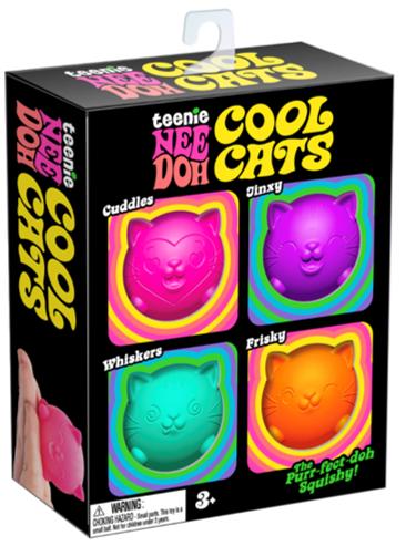 Actual product image NeeDoh Teenie Cool Cats 4 -Pack