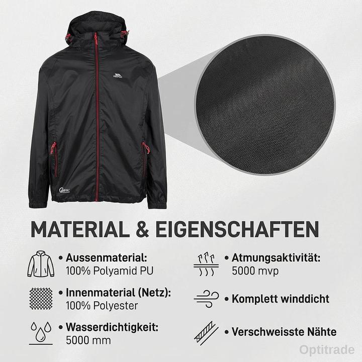 Actual product image Trespass QIKPAC X Unisex Shell Jacket (M)