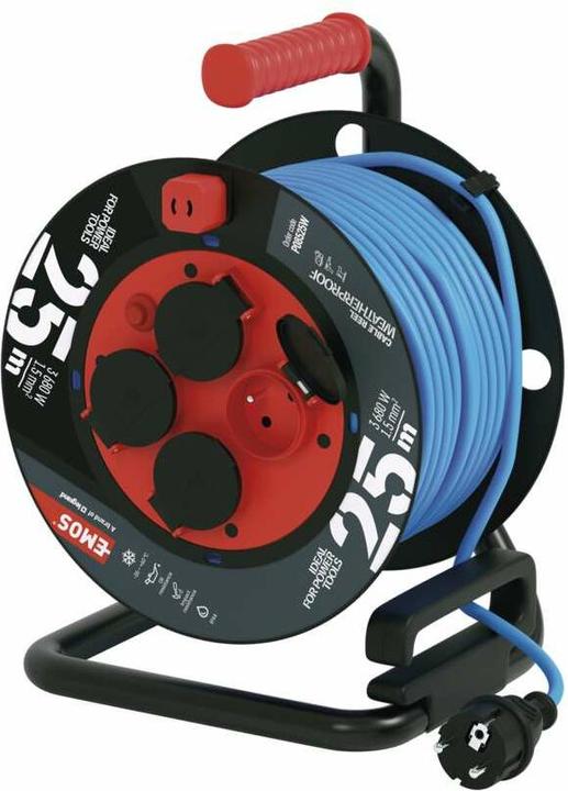 Produktbild Emos P08525W Black, Blue 4 AC outlet(s) (25 m, 1.50 mm²)