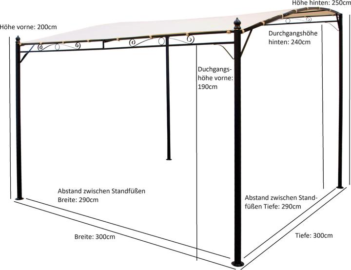 Produktbild Degamo Anbaupavillon MANTOVA-XL (300 cm, 300 cm)