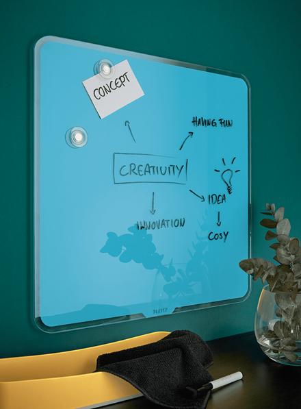 Productafbeelding Leitz Cosy Glazen Whiteboard 45 x 45 cm, Blauw (45 x 45 cm)
