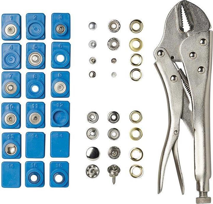 Produktbild ProPlus Ösen- und Druckknopf-Sortiment 275Stck. (275 Schrauben pro Stück)