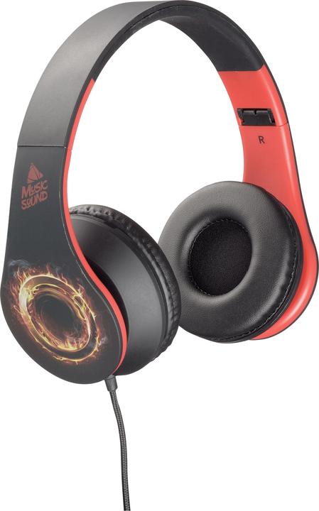 Music Sound Wired Headphones - Universale Cuffie a filo colorate con archetto estendibile Rosso/Gial (Cablato)