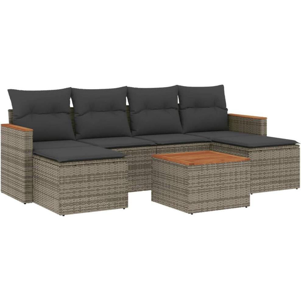 VidaXL, Gartenlounge, 10-tlg. Garten-Lounge-Set mit Kissen